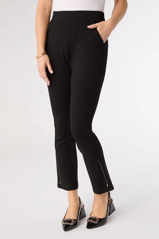 Celyse Baby Flare Pant w/ Side Inset - Black