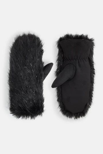 Sparkle Mittens, Color: Black