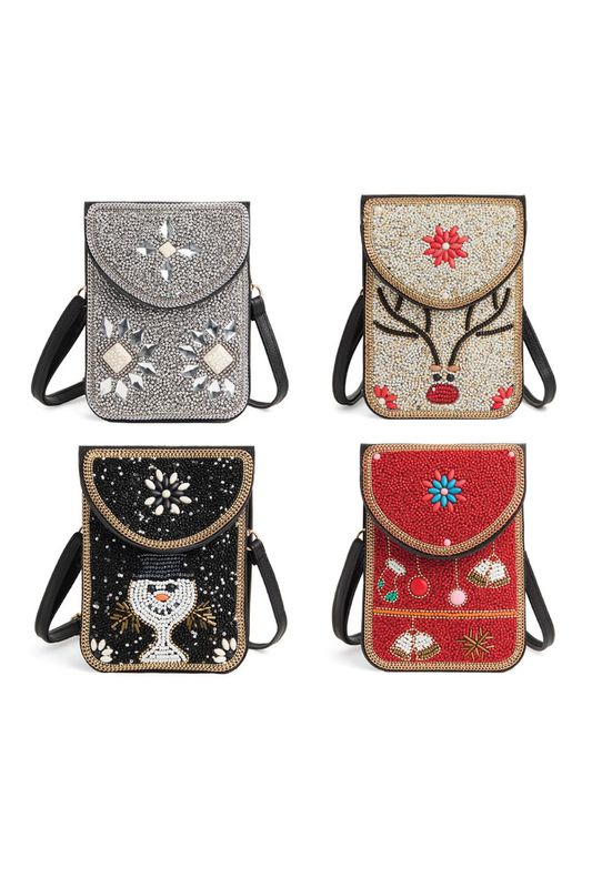 Artisan Beaded Holiday Crossbody