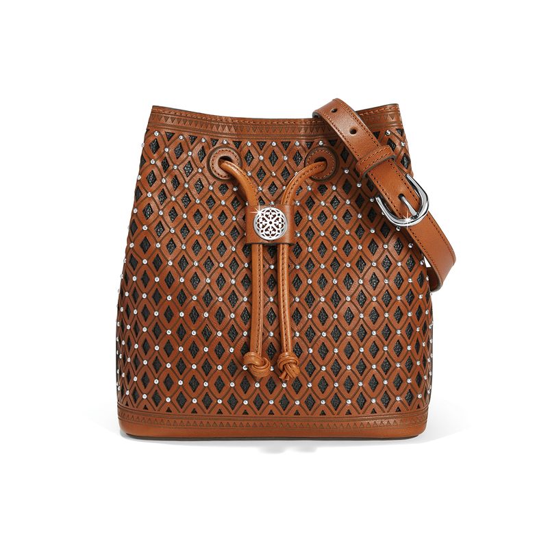 Ferrara Diamante Bucket Bag Russet