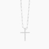 Faith Cross Pendent Necklace - Silver