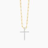 Faith Cross Pendent Necklace - Gold