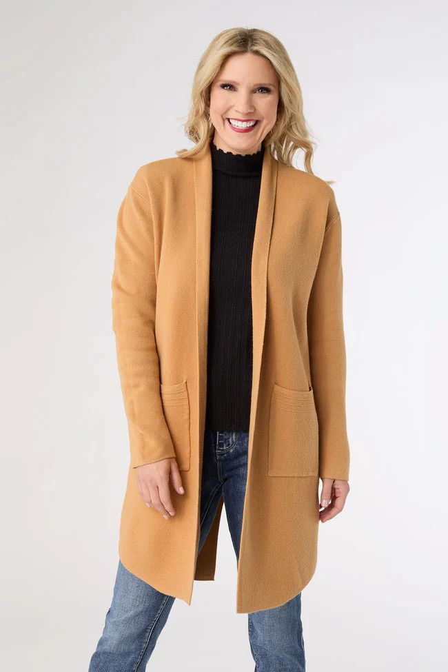 Heavenly-Luxe Long Cardigan w/Lattice Back