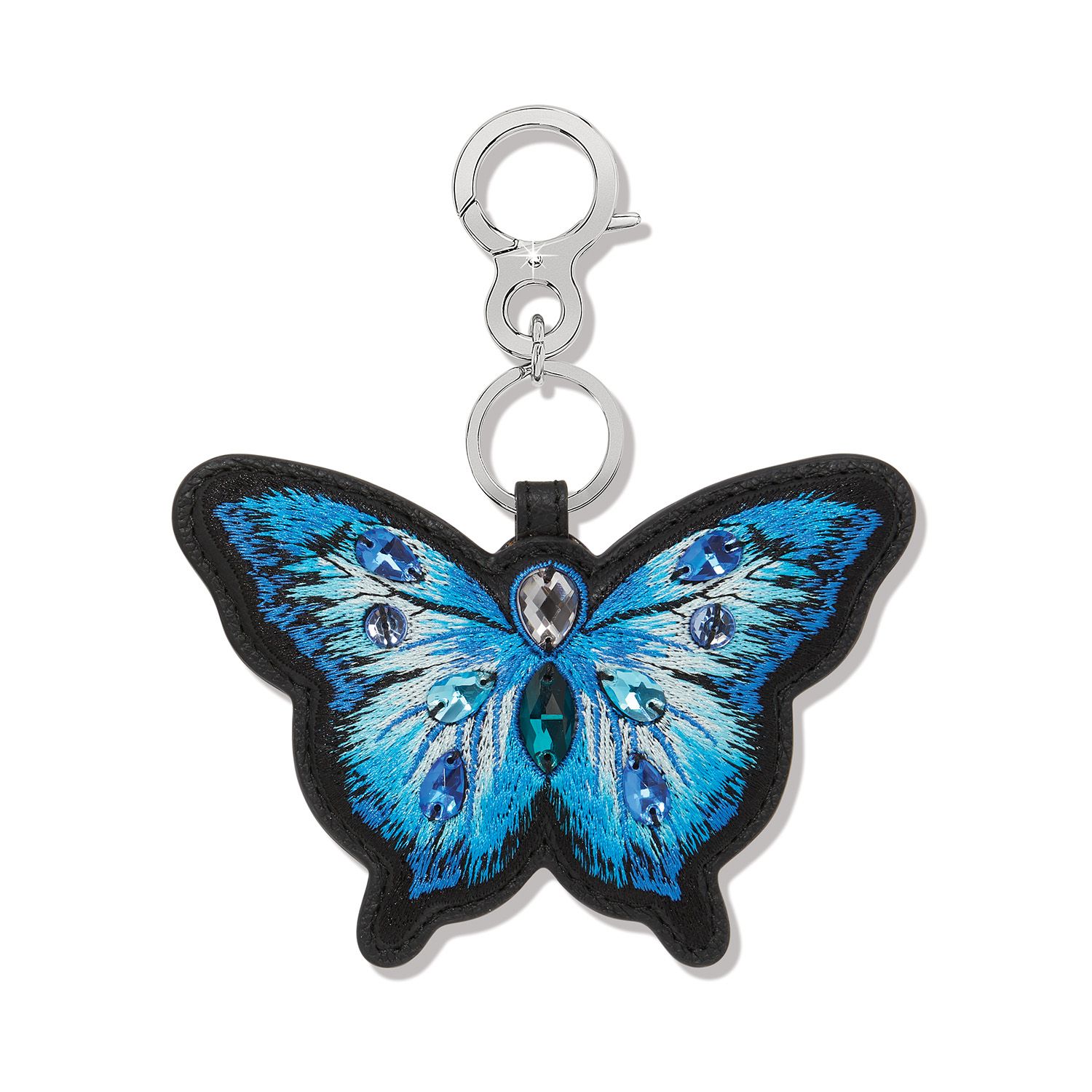Gold Sydney Butterfly Blue Handbag Fob