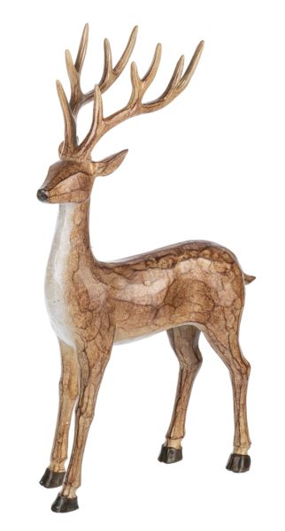 Deer Figure Resin - Large Natural