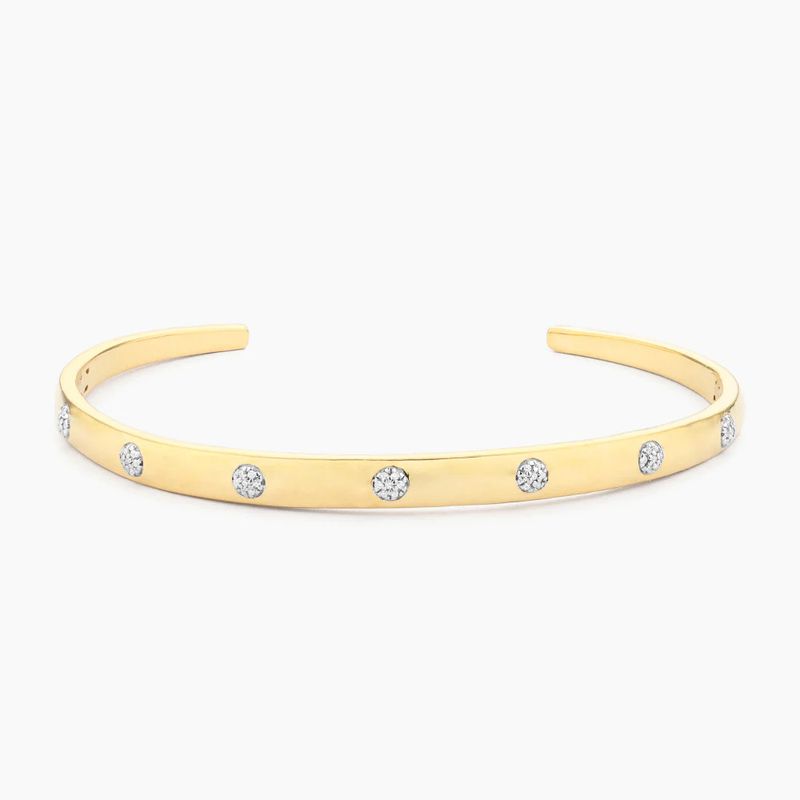 Lucky 7 Cuff Diamond Bracelet Gold