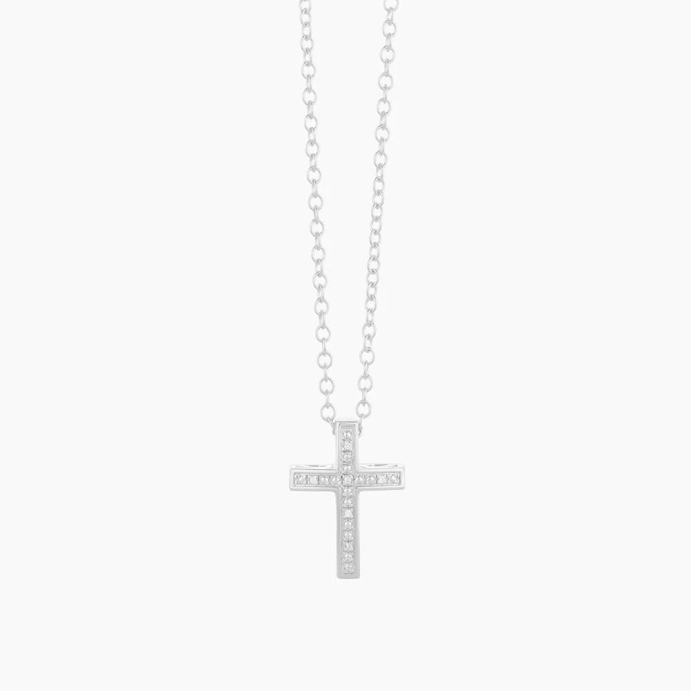 Classic Cross Pendant Necklace Silver