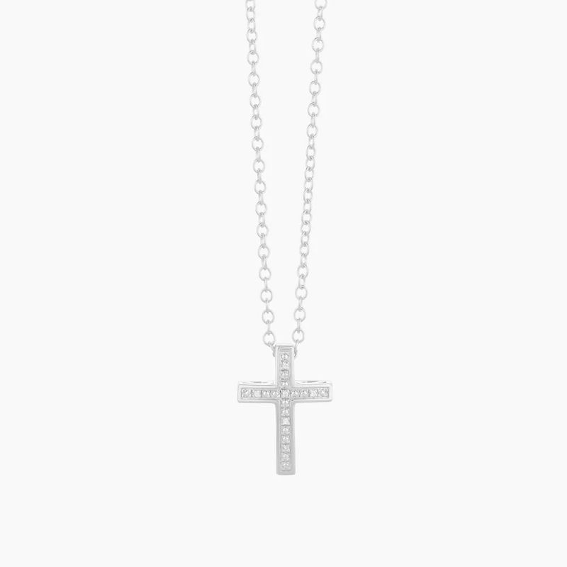 Classic Cross Pendant Necklace Silver