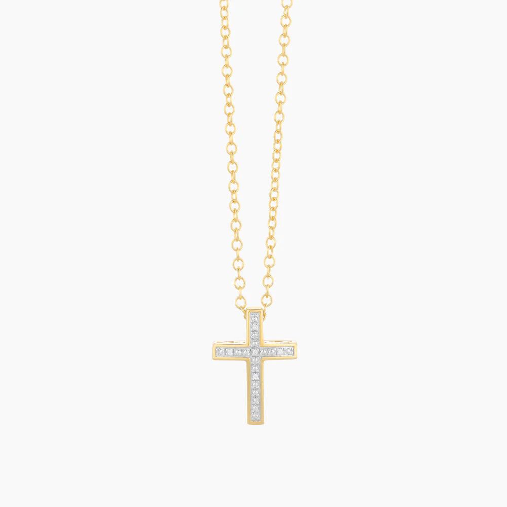 Classic Cross Pendant Necklace Gold