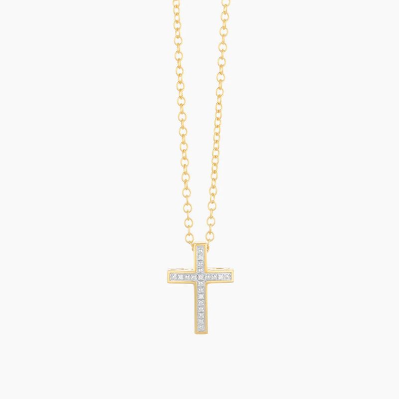 Classic Cross Pendant Necklace Gold