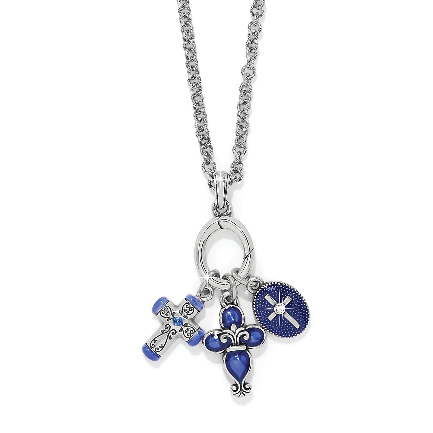 Unity Cross Blue Necklace
