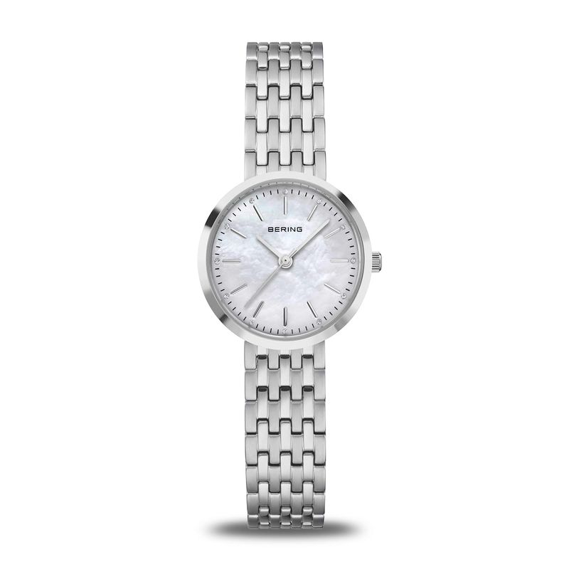 Bering Women&#39;s Classic Polished Silver Watch