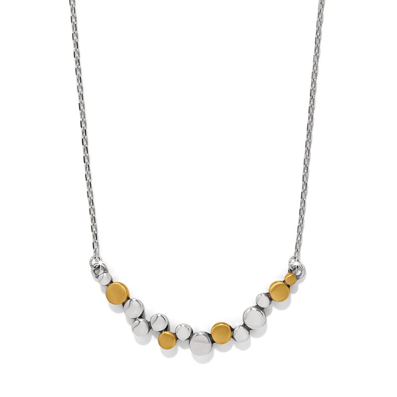 Pebble Edge Crescent Bar Necklace
