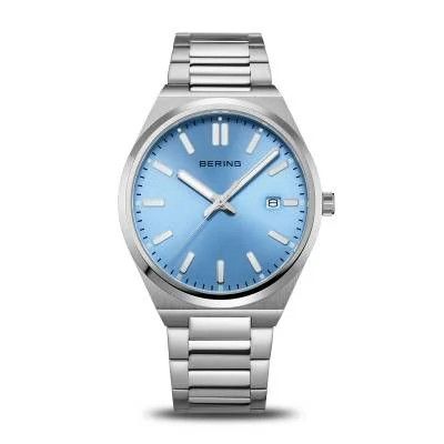 Bering Men&#39;s Classic Polished Silver Watch