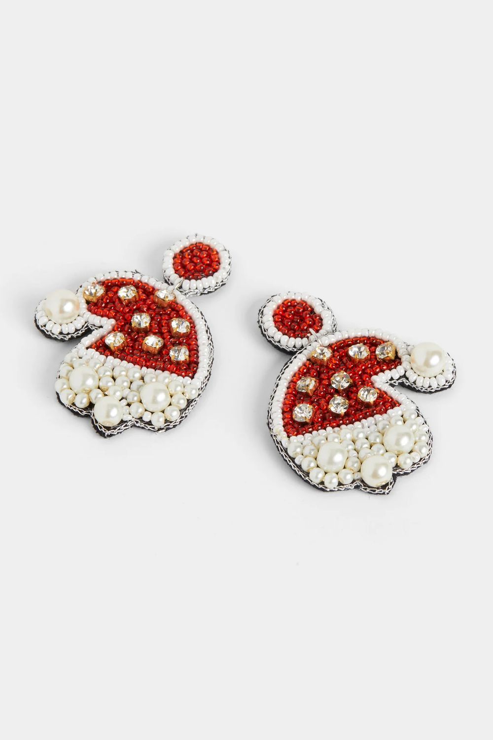 Santa Hat Beaded Earrings