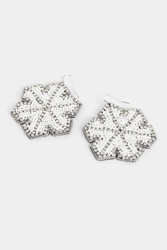Snowflake Beaded Earrings