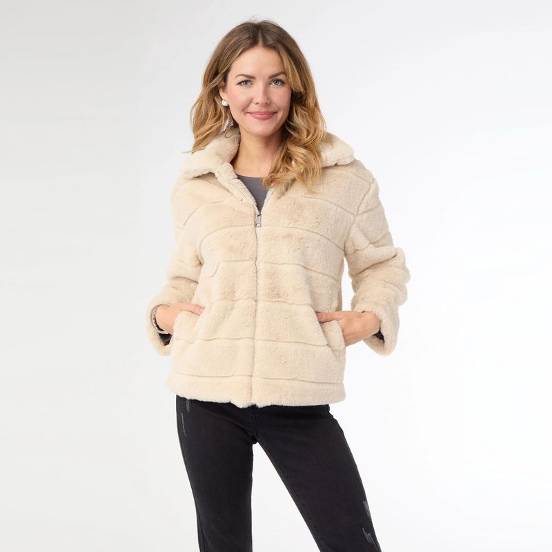Eden Faux Fur Jacket - Natural