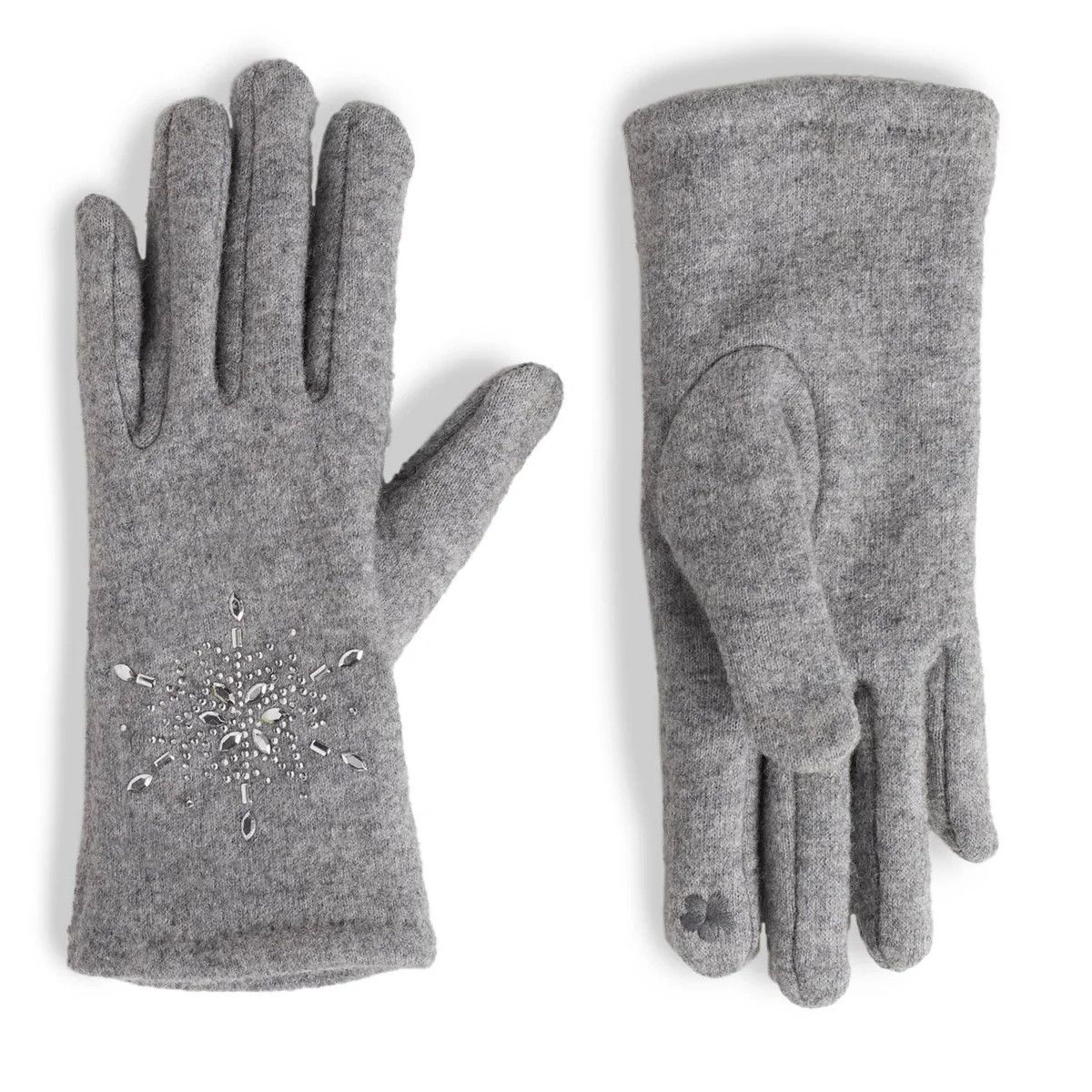 Christmas Snowflake Touchscreen Gloves, Color: Grey