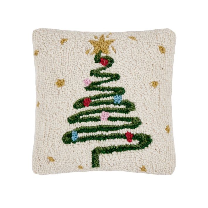 Christmas Tree Simple Hook Pillow 10&quot;x10&quot;