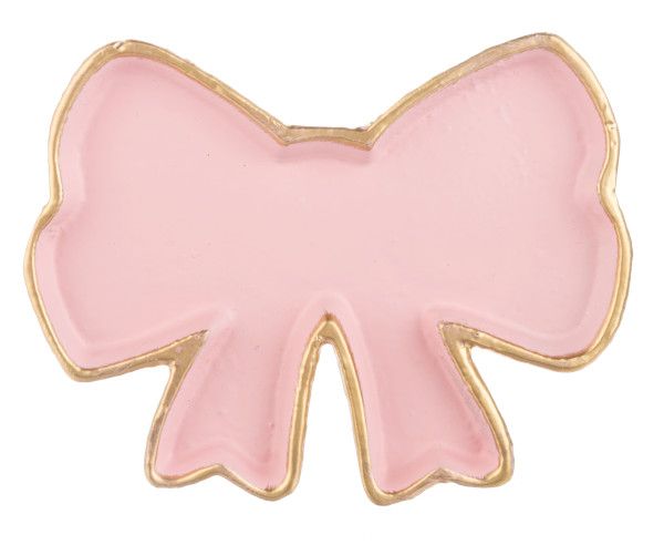 Bow Trinket Dish, Color: Pink