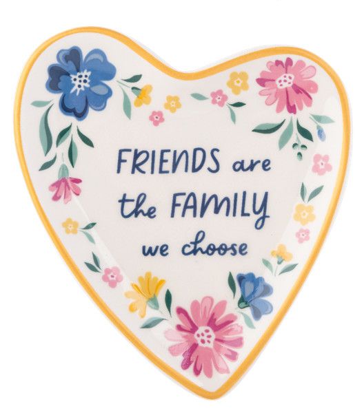 Friend Heart Trinket Dish, Color: Friends are Family