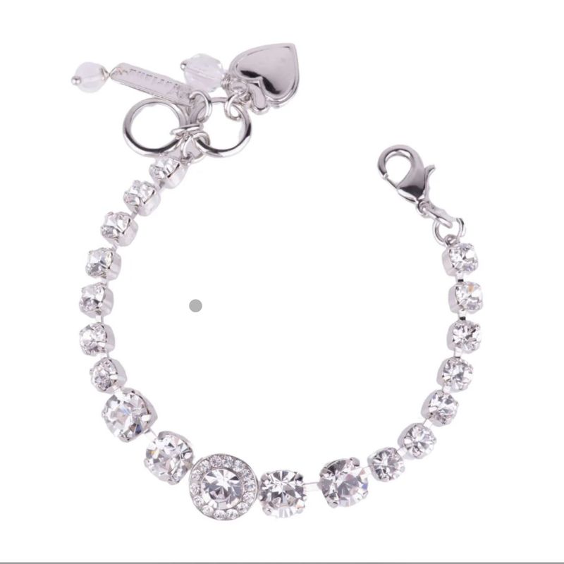 Mariana Graduated Halo Clear Bracelet RO