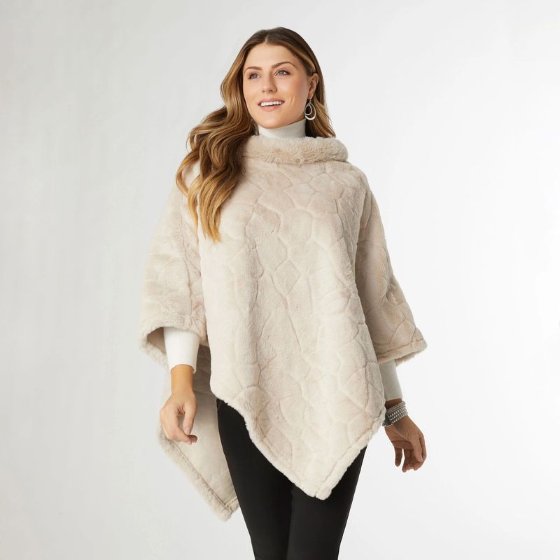 Louise Faux Fur Poncho