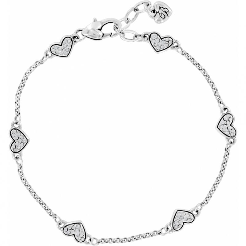 Kiss &amp; Tell Anklet Silver/Stone