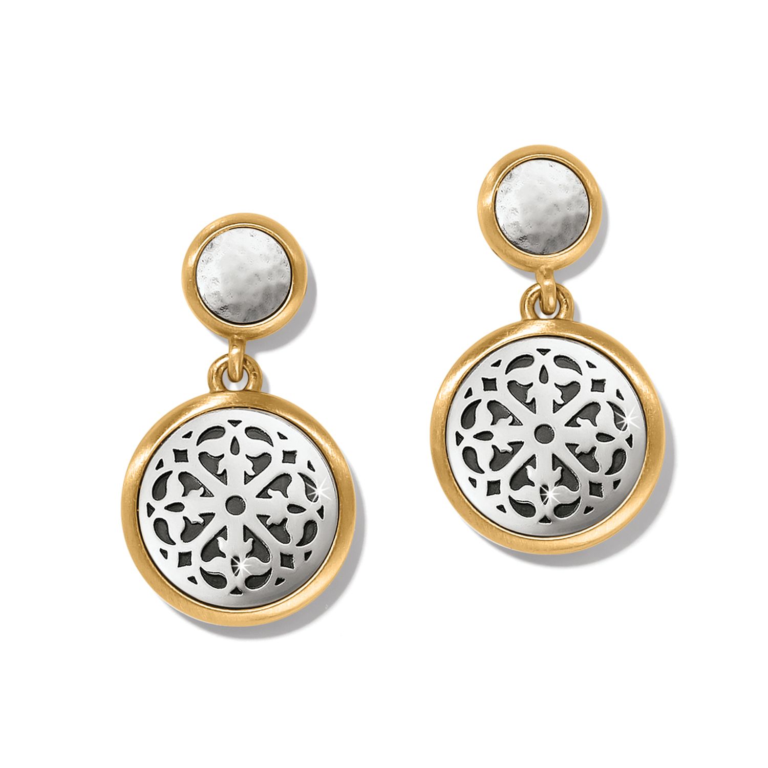Ferrara Two Tone  Luce Post Drop Earrings