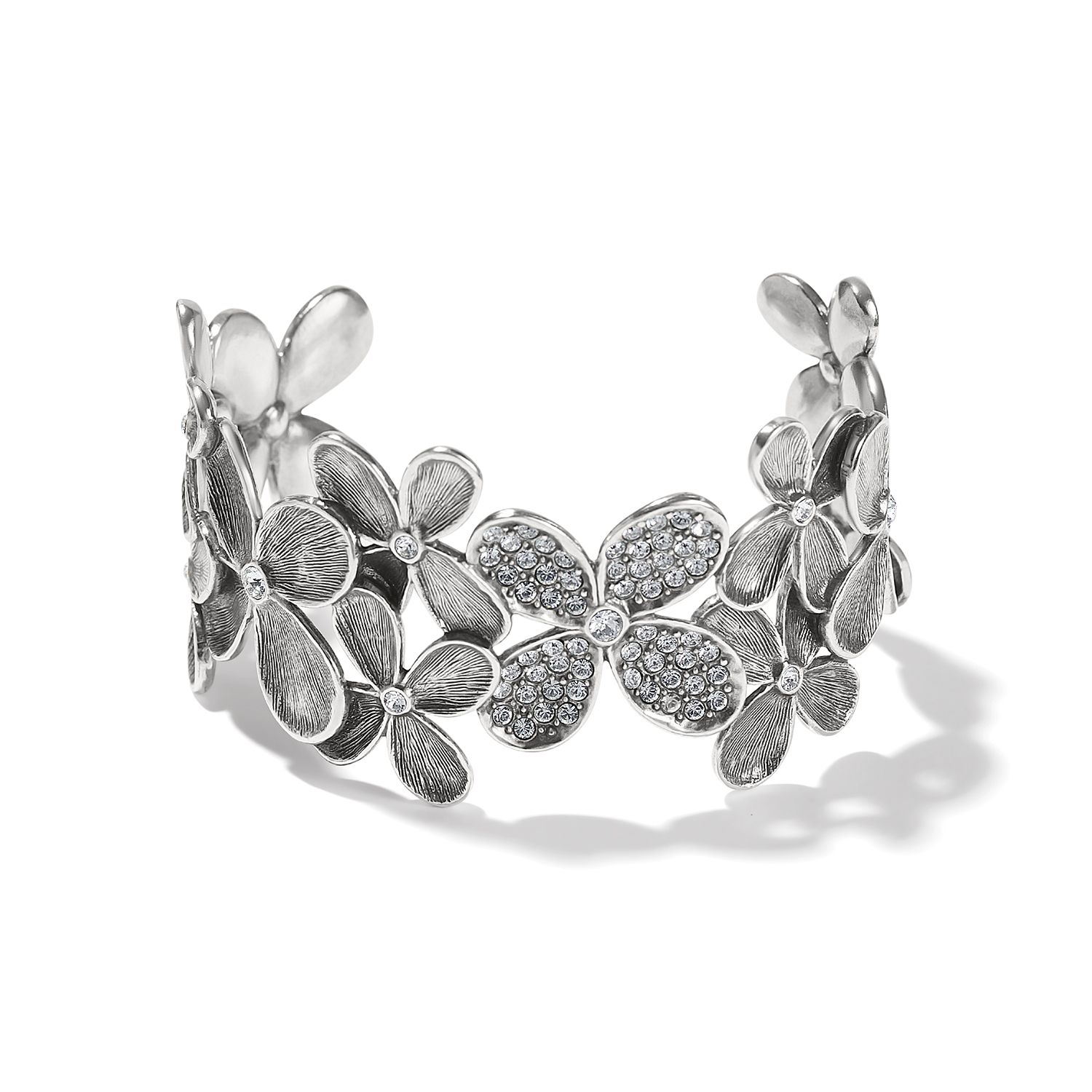 Everbloom Petals Cuff Bracelet - Silver