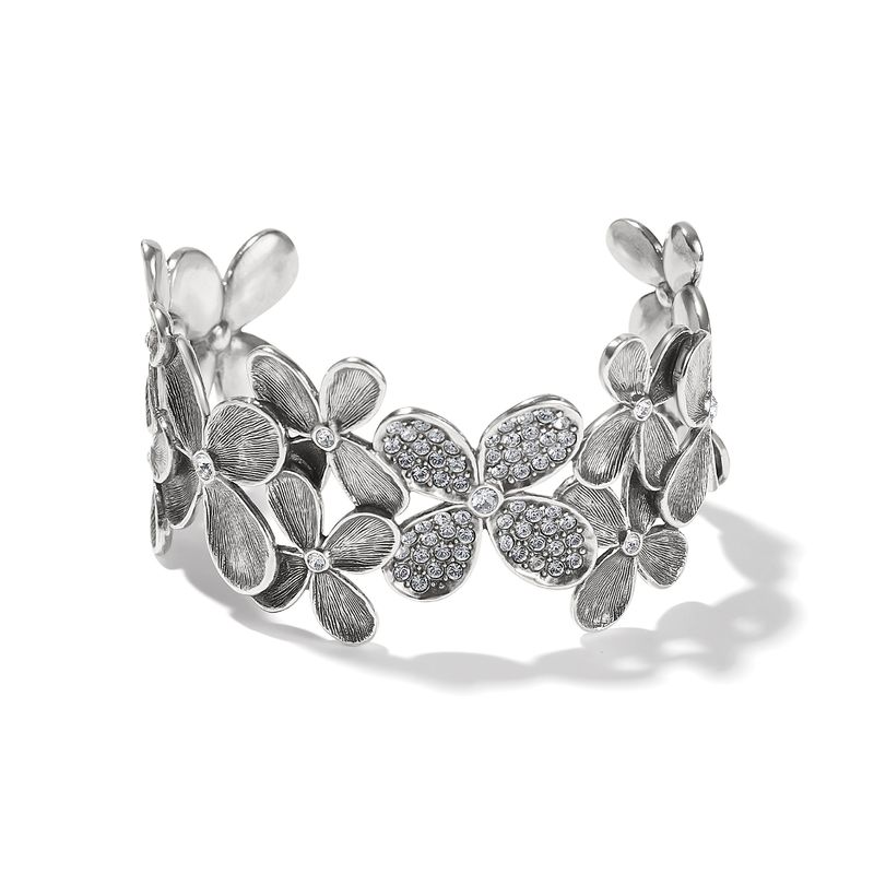 Everbloom Petals Cuff Bracelet - Silver