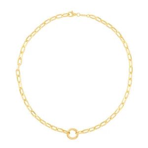 5mm 18&quot; Gold Infinity Clasp Necklace