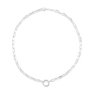 5mm 18&quot; Silver Infinity Clasp Necklace