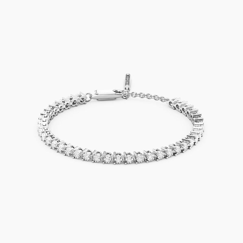 Lab-Grown Diamond 0.40 Ct Tennis Bracelet Silver