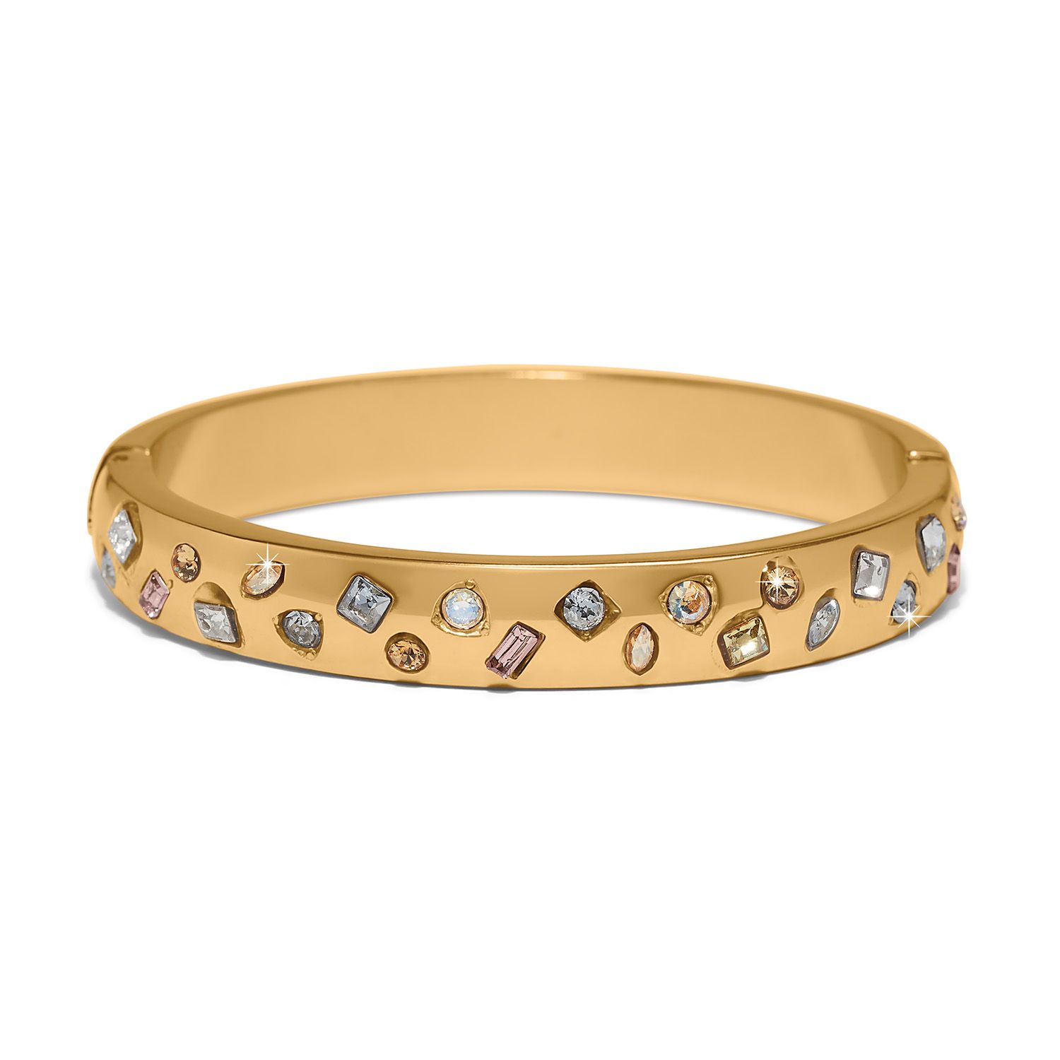 B Radiant Gold Hinged Bangle