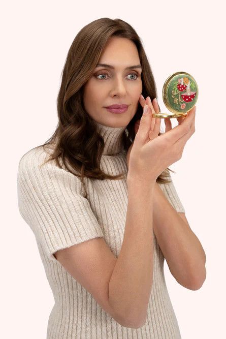 Embroidered  Compact Mirror