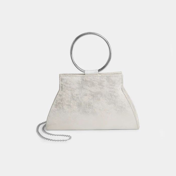 Lucy Shimmer Wristlet, Color: Silver