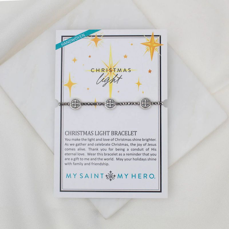 Christmas Light Bracelet Silver / Silver Benedict Medals