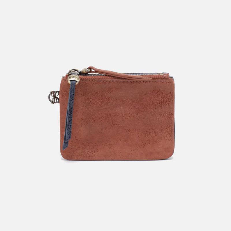 Double Zip Coin Pouch - Burnished Saddle