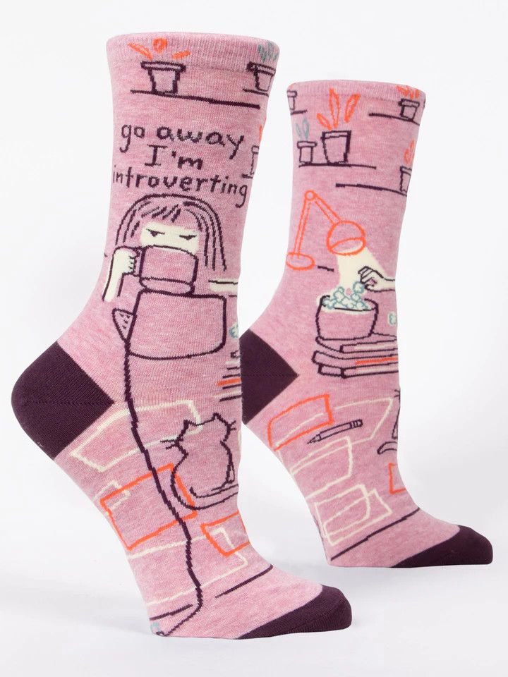 Blue Q Go Away Introverting Socks