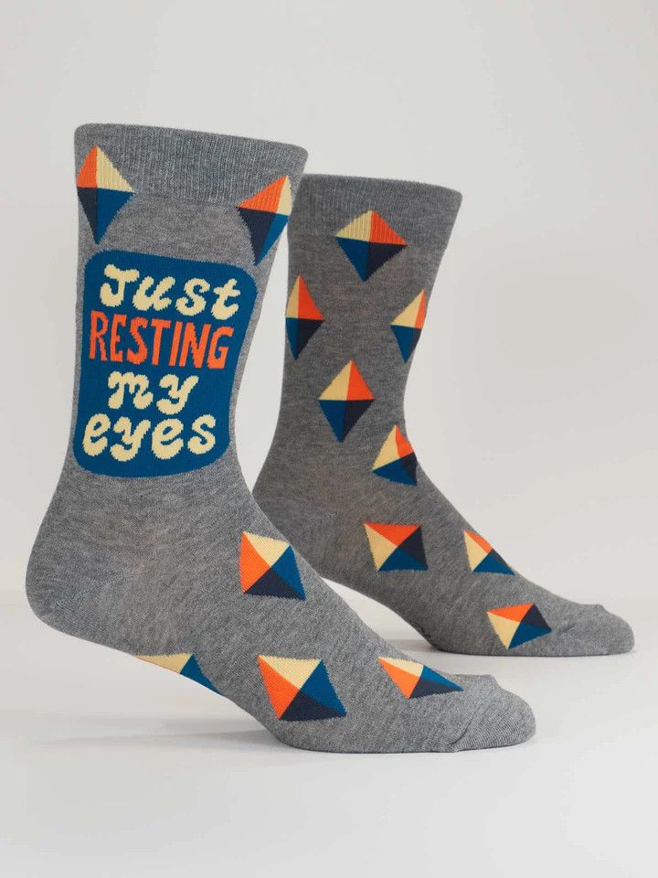Blue Q Just Resting My Eyes Men’s Socks