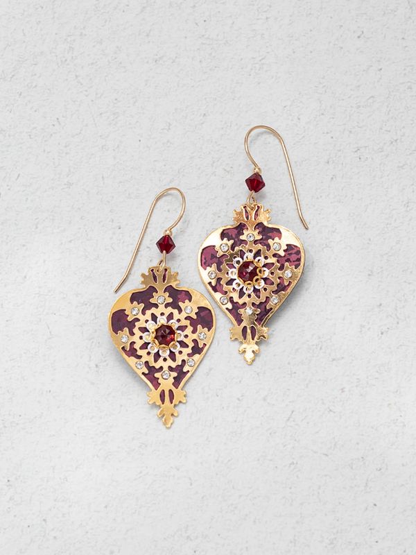 Royal Heart Earrings: Scarlett