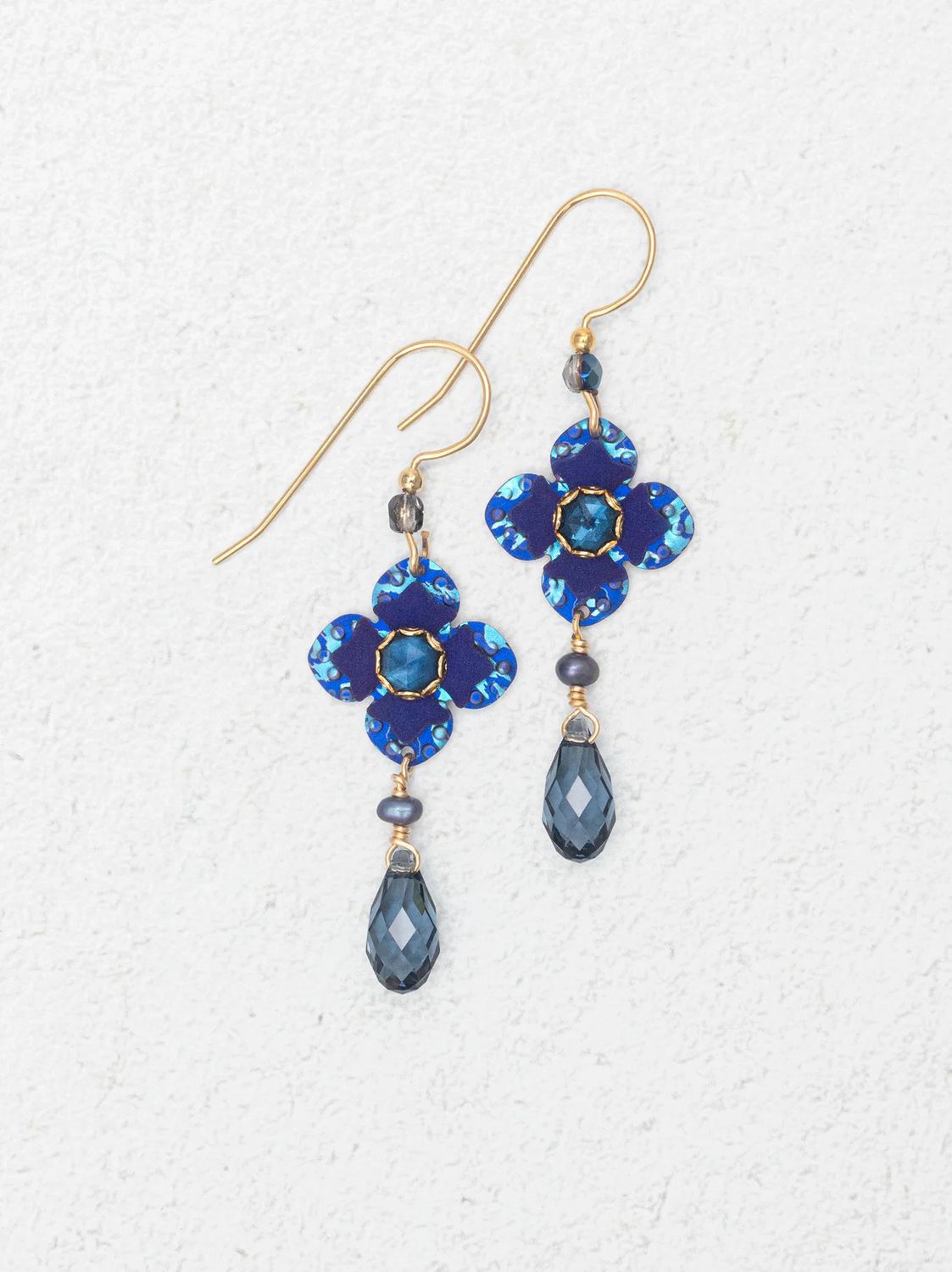 Octavia Earrings: Sapphire Blue