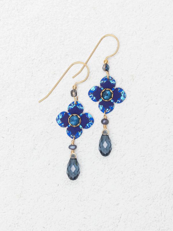 Octavia Earrings: Sapphire Blue