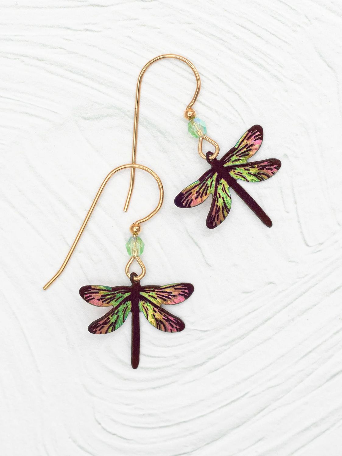 Dragonfly Dreams Earrings: Green