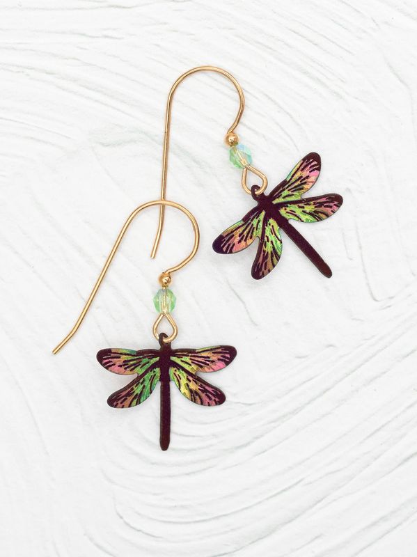 Dragonfly Dreams Earrings: Green