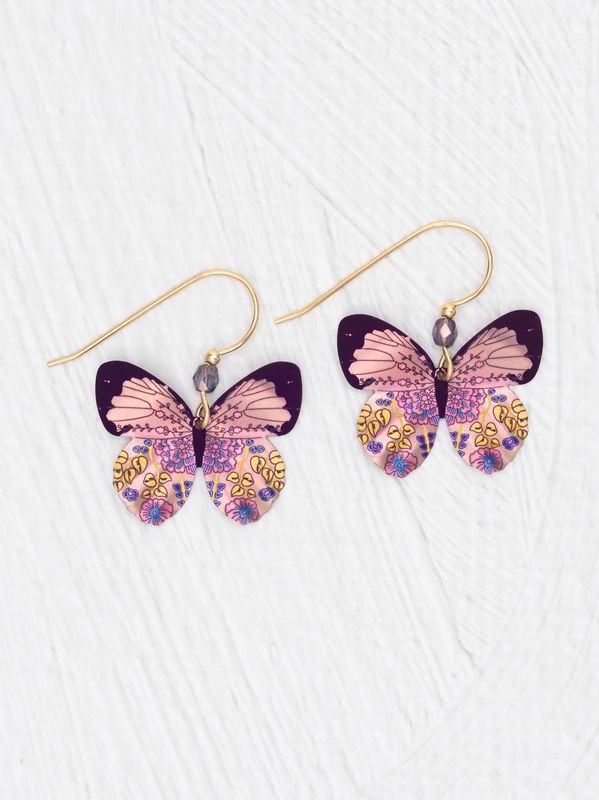 Blooming Butterfly Earrings Blooming Pink