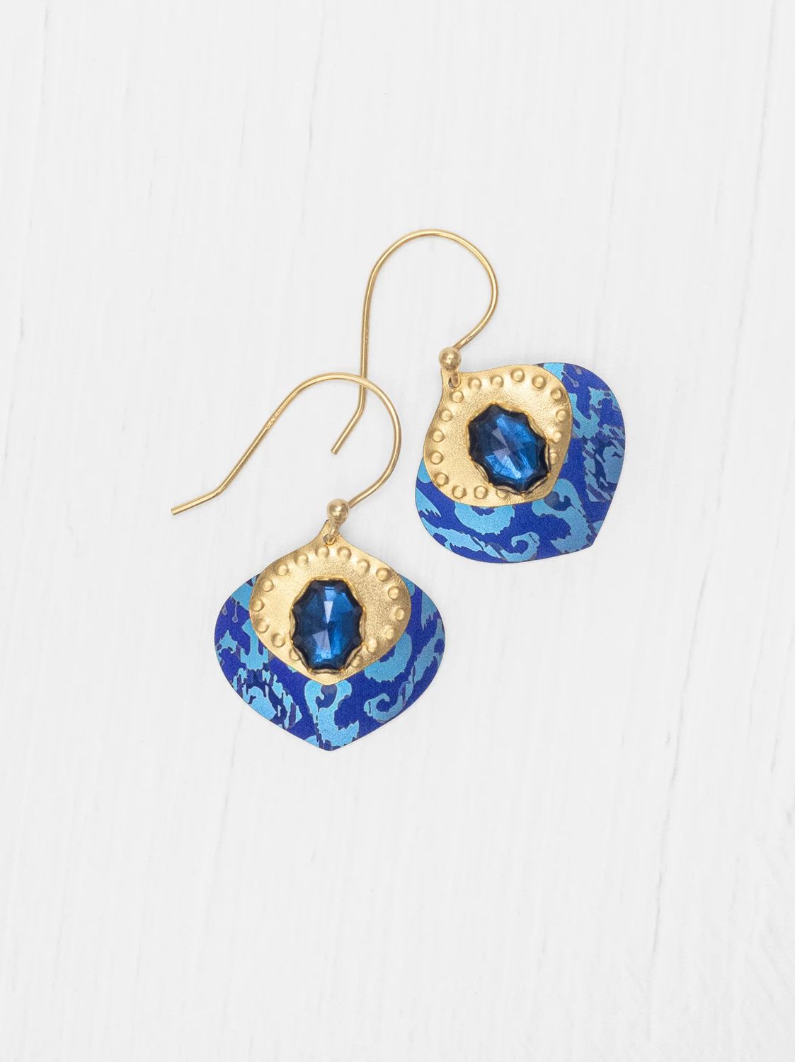 Arabella Earrings: Sapphire Blue