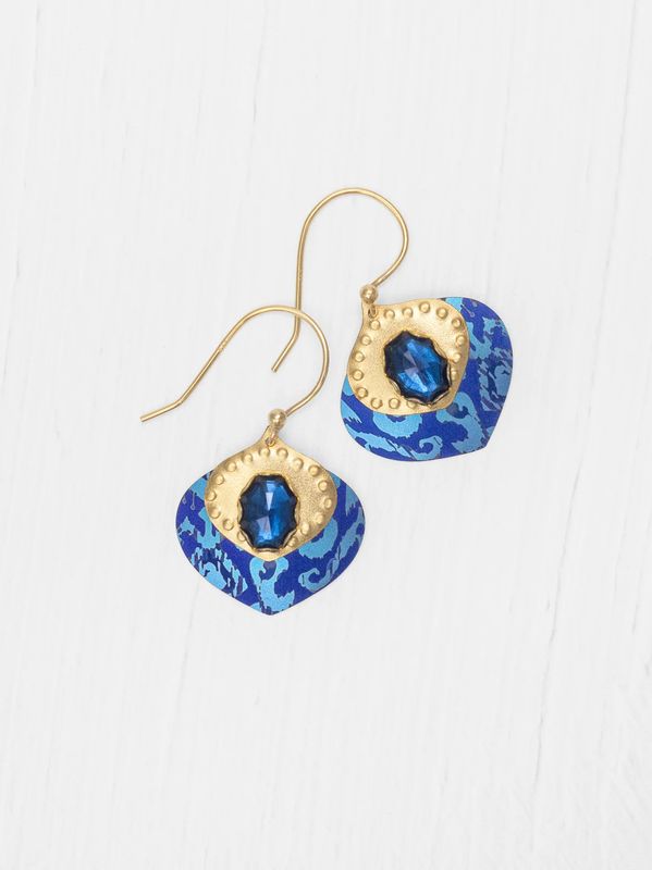 Arabella Earrings: Sapphire Blue