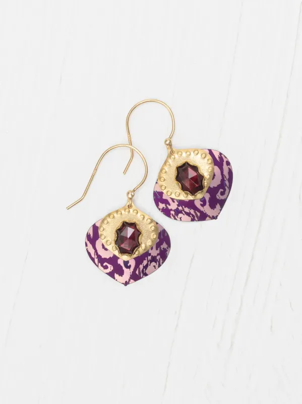 Arabella Earrings: Vintage Burgundy